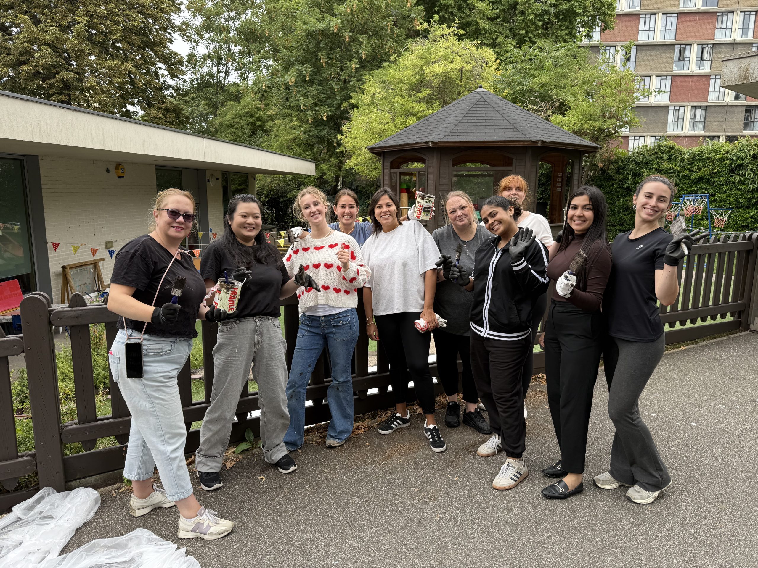 Tree-mendous volunteers from Hilton Metropole improve school grounds